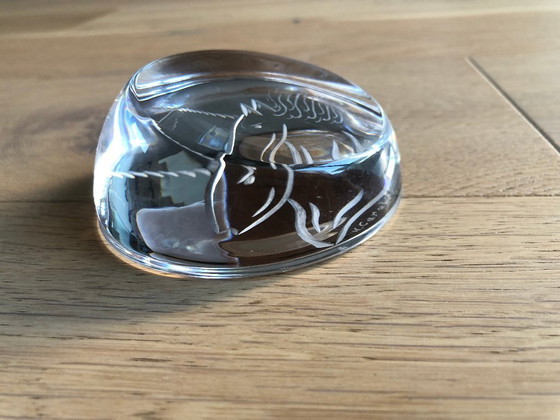 Image 1 of Briefbeschwerer aus Glas, signiert N. Carabin MOF