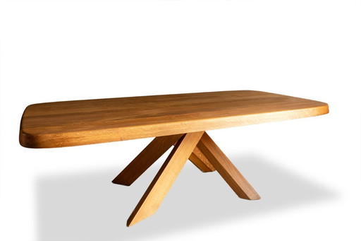 Pierre Chapo. Dining table model “T35D”, in light oak.
