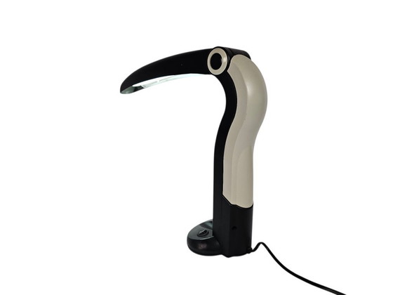 Image 1 of Lampada da tavolo Tucano - pop art - design H.T. Huang - bianco/nero - anni '80