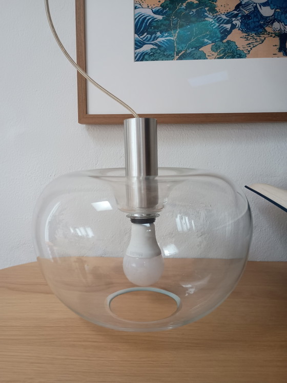 Rare Danish Vintage Apple-Shaped Globe Lamp by the Brand Belid, 1970s – Pendant lamps, rvs, Glass (photo 3 of 7)