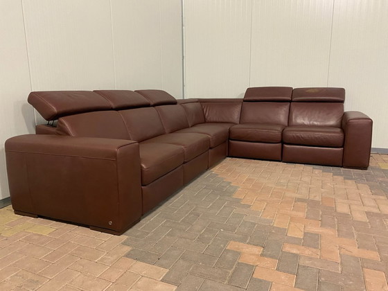 Divano angolare relax in pelle Natuzzi Editions B760 – Poggiatesta regolabili – Pelle pieno fiore premium (photo 5 of 13)