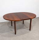 Uitschuifbare ronde palissander eettafel, Mid-Century, jaren 60-70