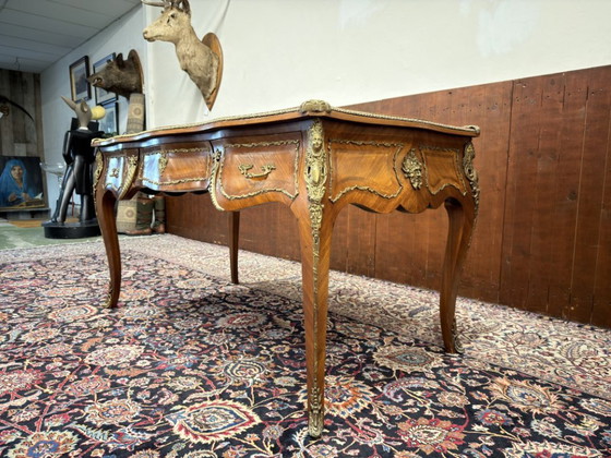 Scrivania antica francese Luigi XIV – Scrivanie, Leather, Wood (photo 6 of 22)