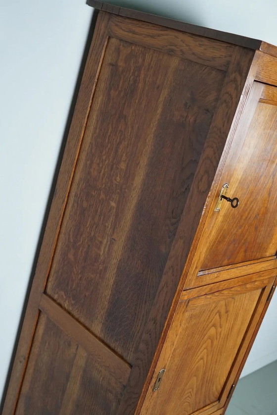 Image 1 of Antiker niederländischer Spind/Aktenschrank aus Eiche, 1920er/30er Jahre