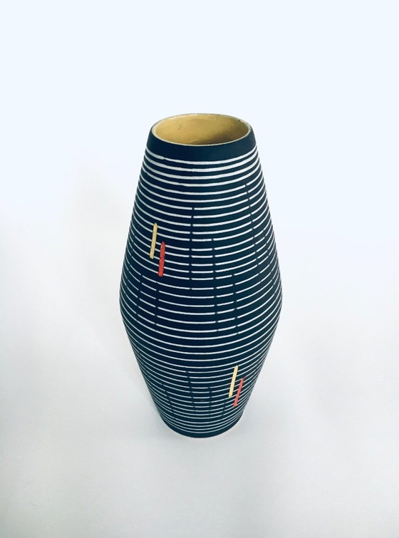 Image 1 of Midcentury Art Pottery Studio "Staufen" Vase by Liesel Spornhauer for Schlossberg Ceramic, Germany 1950's