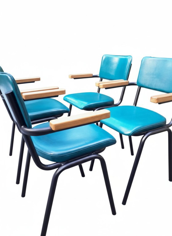 Image 1 of 4x Goossens Chaplin Eetkamerstoelen