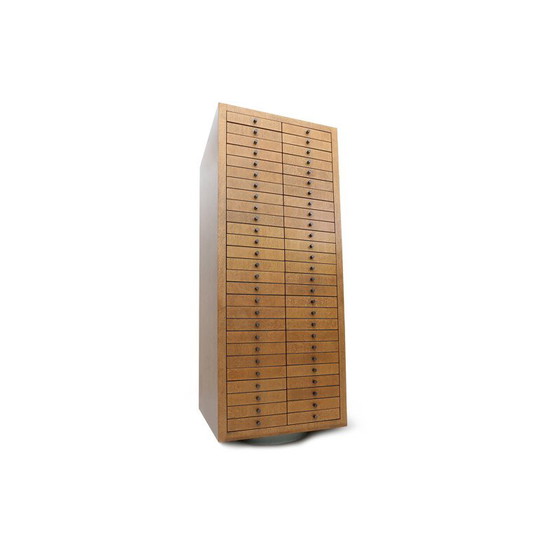 Image 1 of Vintage wood and metal storage cabinet with drawers by Frans Van Praet, 1980