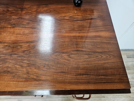 Image 1 of Exclusive 1940s Art Decò sideboard in walnut burl with mirror