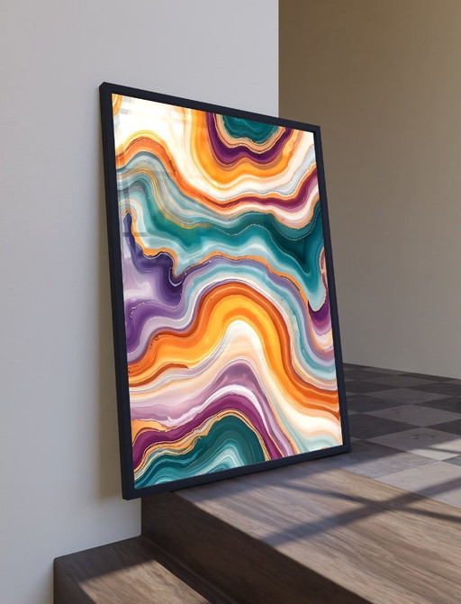 Acrylic Glass Artwork | 200x140 cm | Depthwave #6 (Ori, 1983)