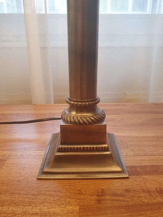 Splendido Set Lampade a Colonna Vintage Herda Ottone – Hollywood Regency - Stile Impero - Neoclassico - (photo 8 of 15)