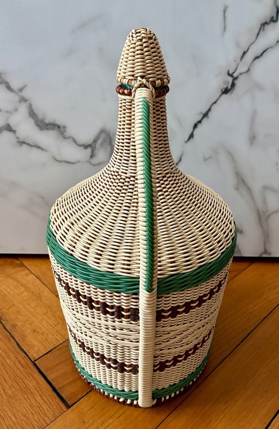 Bottiglia scoubidou vintage, 41 cm – Oggetti decorativi, Glass (photo 4 of 7)