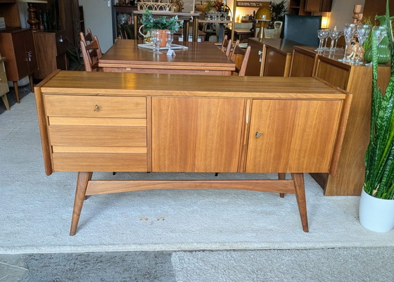 Image 1 of Vintage teakhouten lowboard, dressoir 