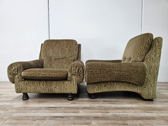 Image 1 of Een paar Italiaanse fauteuils uit de jaren 70.