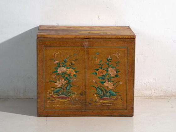 Baúl antiguo pintado en madera de pino – China, circa 1900 – Armarios de almacenamiento (photo 23 of 40)