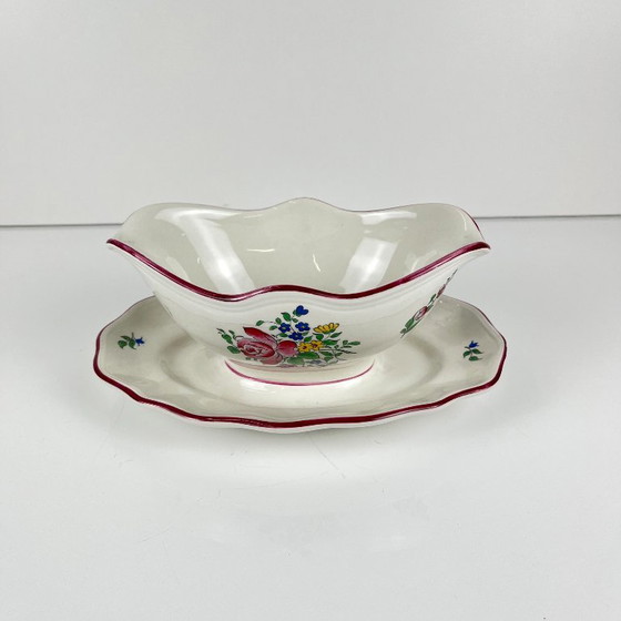 Salsera KG Lunéville, modelo "farola", estampado rosa. – Accesorios de mesa, Ceramic (photo 2 of 7)
