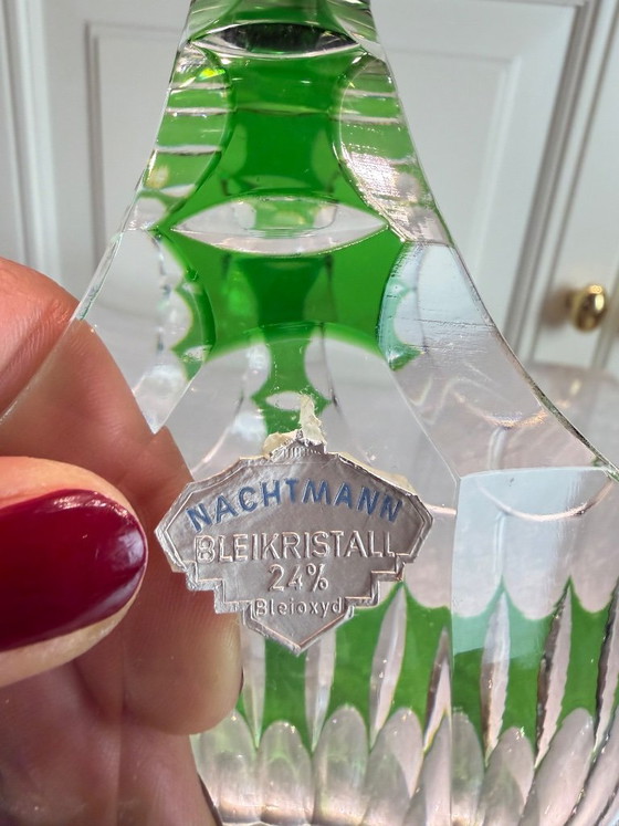 Nachtmann Cristallo al Piombo – Cesto di Cristallo Verde con Manico – 24 % Ossido di Piombo – Ciotole (photo 4 of 8)