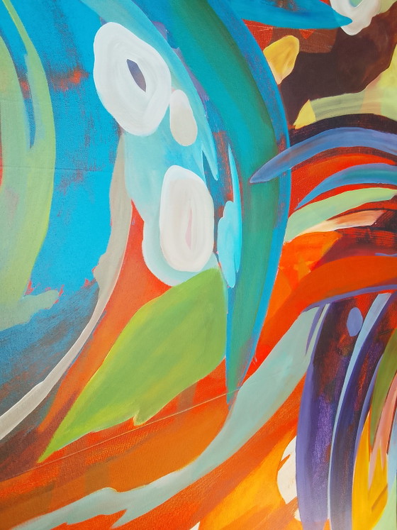Acrylverfschilderij #krijt 100x100cm – Kunst, Canvas (photo 14 of 15)