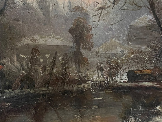 Image 1 of Wunderschönes Gemälde – A. Anglade – Winter