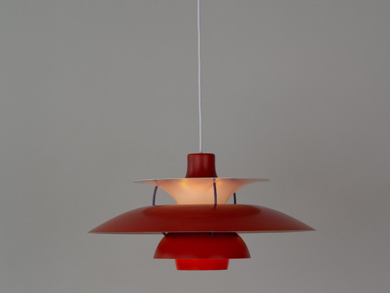 Suspension PH 5 vintage danoise de Poul Henningsen, Louis Poulsen, 1958 – Aluminium (photo 3 of 13)