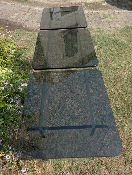 Image 1 of console in vetro temperato
