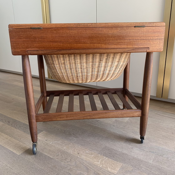 Image 1 of Chariot de couture design danois par Ejvind Johannson pour Vitré