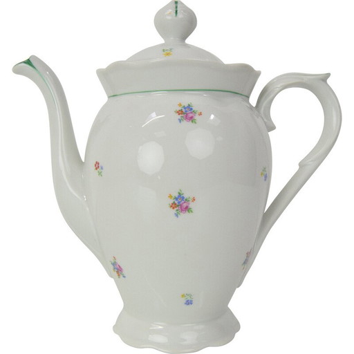 Vintage "Art Deco" porseleinen theepot, Tsjecho-Slowakije jaren 1930