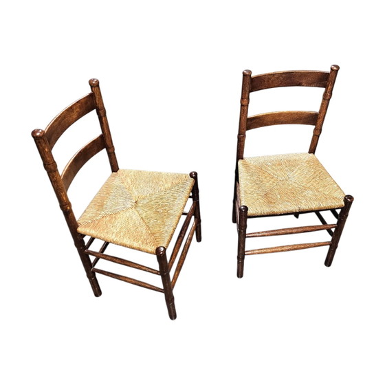 2 x Art Deco Rush Chair / Amsterdam School / Jac Levee / Mid-Century – Dining chairs (photo 21 of 21)