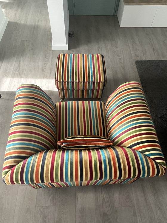 Image 1 of Design fauteuil met hocker