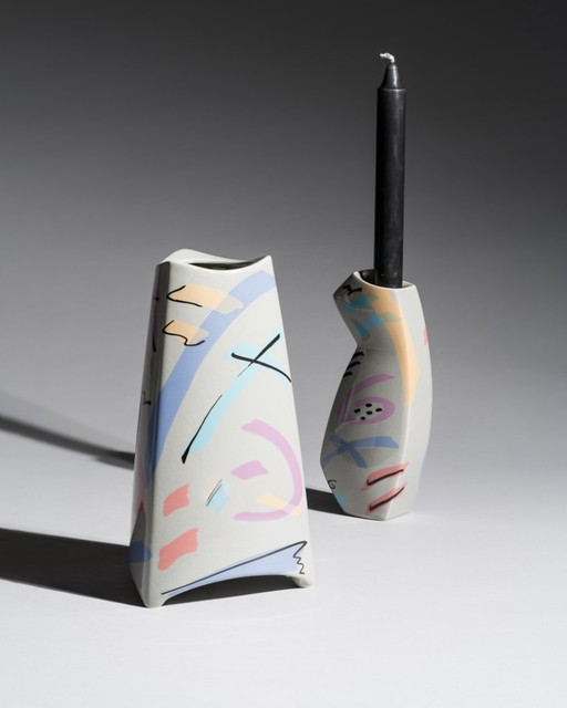 Dorothy Hafner for Rosenthal, “Flash” Vase Duo, Germany, 1980s