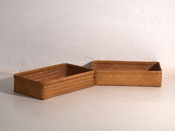 Set of two antique Japanese boxes in woven bamboo – Japan, circa 1950 – Decorative Objects (photo 22 of 40)