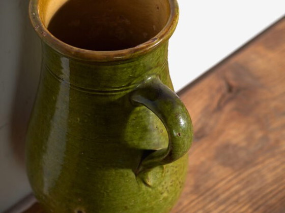Antique folk glazed pottery jug – Central Europe, circa 1930 – Crockery, Rustic (photo 24 of 40)