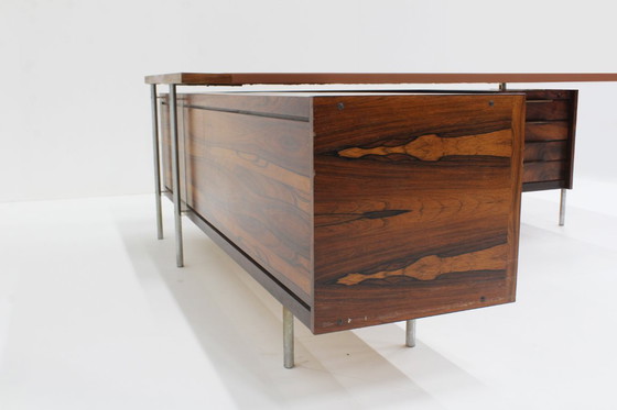 Image 1 of Vintage Mid-Century Rosewood Executive Desk Sven Dysthe Dokka Mobler 1960s