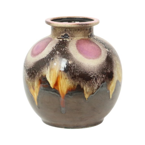 Vaso sferico in lava grassa viola 666-21