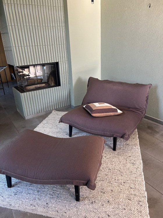 Image 1 of Linge Roset fauteuil “Cinal” met voetenbankje