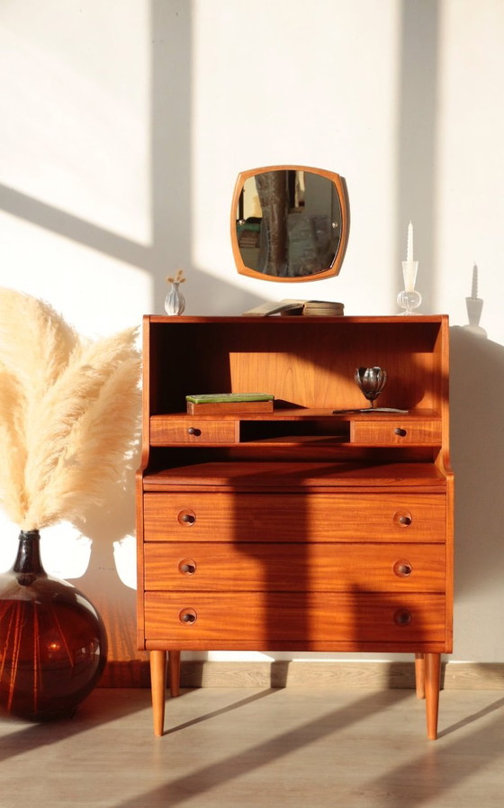 Image 1 of Vintage Scandinavische teakhouten secretaire - MSE Mobler (1960)
