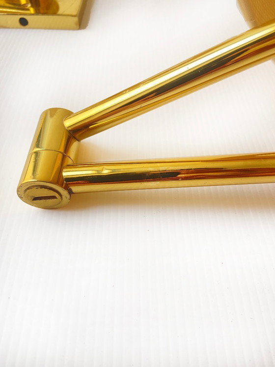 2 Applique a braccio orientabile di George Hansen Metalarte, anni '70 – Brass (photo 7 of 18)
