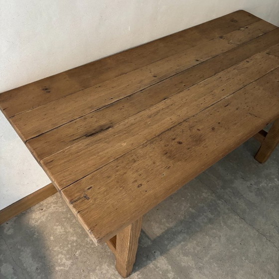 Image 1 of Raw oak farmhouse table