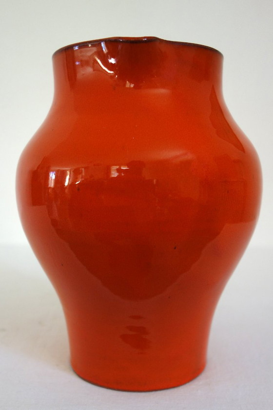 Rara brocca Robert Picault per Cerasarda, Italia, anni '60, Accessori da cucina, Ceramica, Arancione (foto 4 di 15)
