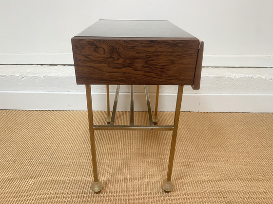 Image 1 of Paar Chevets aus Palisander und Leder, Italien, 1960