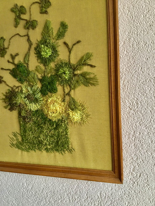 Vintage Handmade Embroidery Unique piece