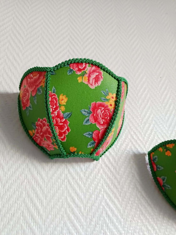 2x Vintage Flower Wall Sconces – Wall lights, Textile (photo 7 of 10)