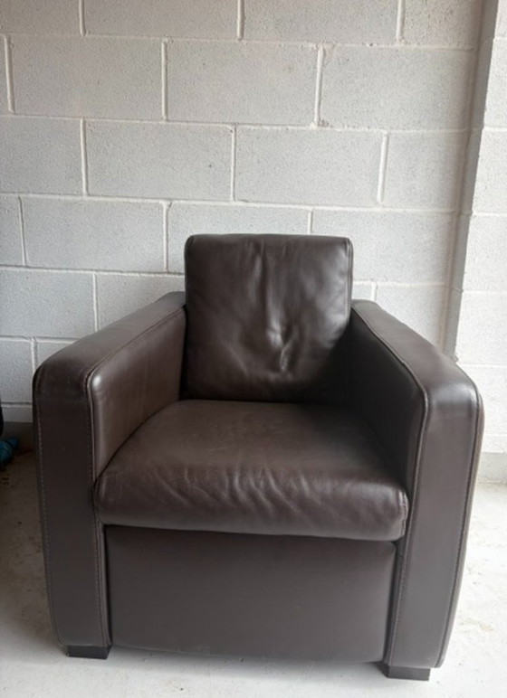 Poltrona Walter Knoll Elton in Pelle Marrone Cioccolato Premium – Poltrone, Leather (photo 2 of 7)