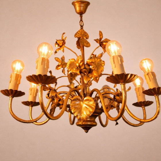 Set of 3 Hollywood Regency lamps 
Masca firenze, Chandeliers, Metal, Plastic, Creme (photo 7 of 9)