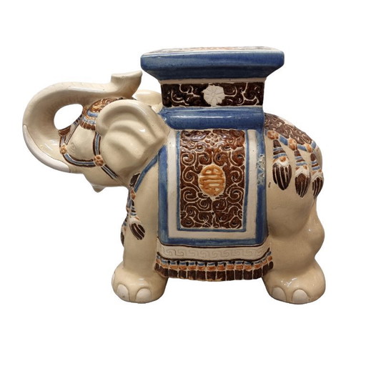 Vintage elephant plant table