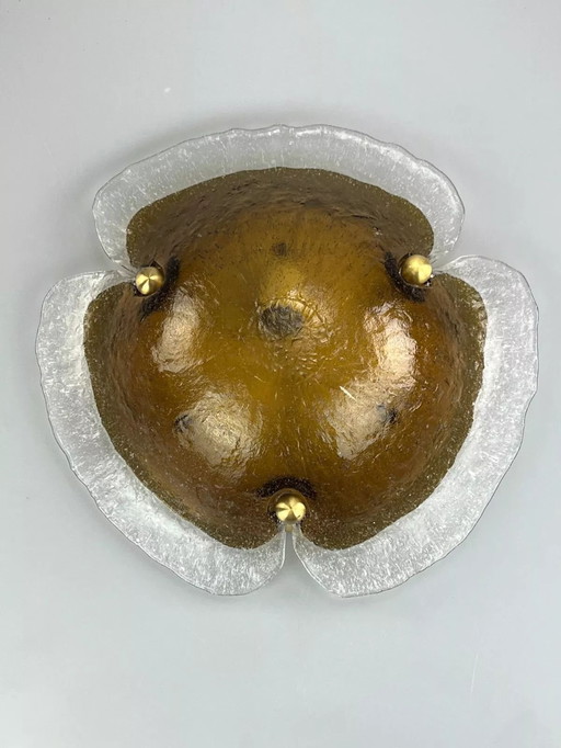 60s 70s Peill & Putzler Plafoniere ceiling lamp glass space design lamp