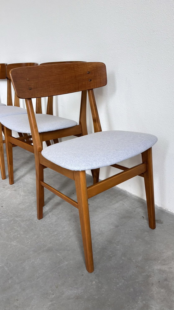 Image 1 of Set of 4 Vintage Chairs Danish Farstrup