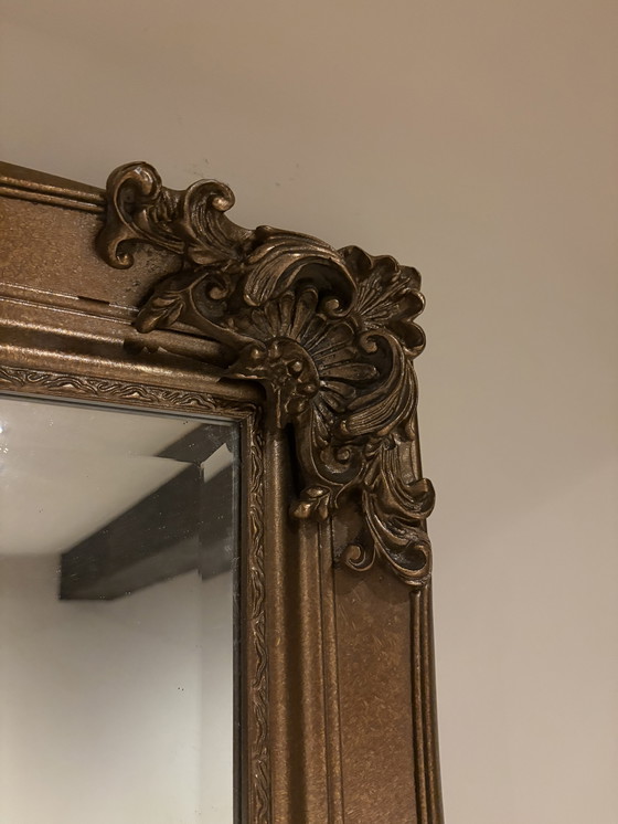 Image 1 of Rocaille Facet Mirror—Hand-Finished Bronze (118 × 88 cm)