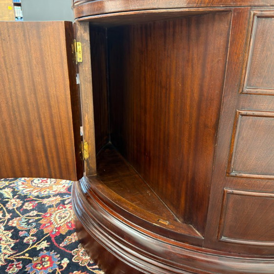 Grande Scrivania Ovale Classica Inglese – Scrivanie, Wood, Brass (photo 11 of 20)