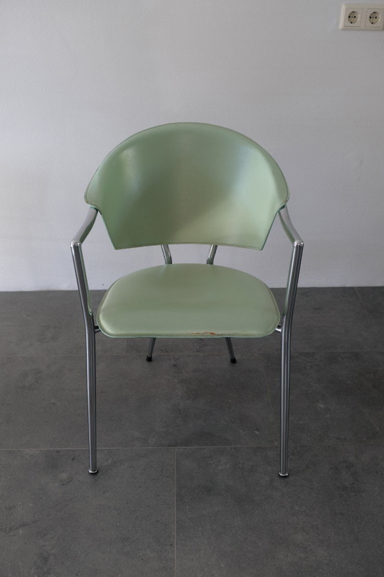 Image 1 of Italiaans design, kleurrijke vintage eetkamerstoelen