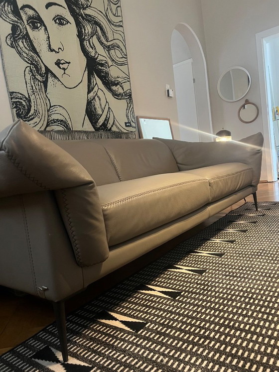 Sofá de cuero de lujo Calia Italia "Elisir" en Taupe - ¡Excelente estado! – Sofás de 2 plazas, Leather (photo 3 of 6)